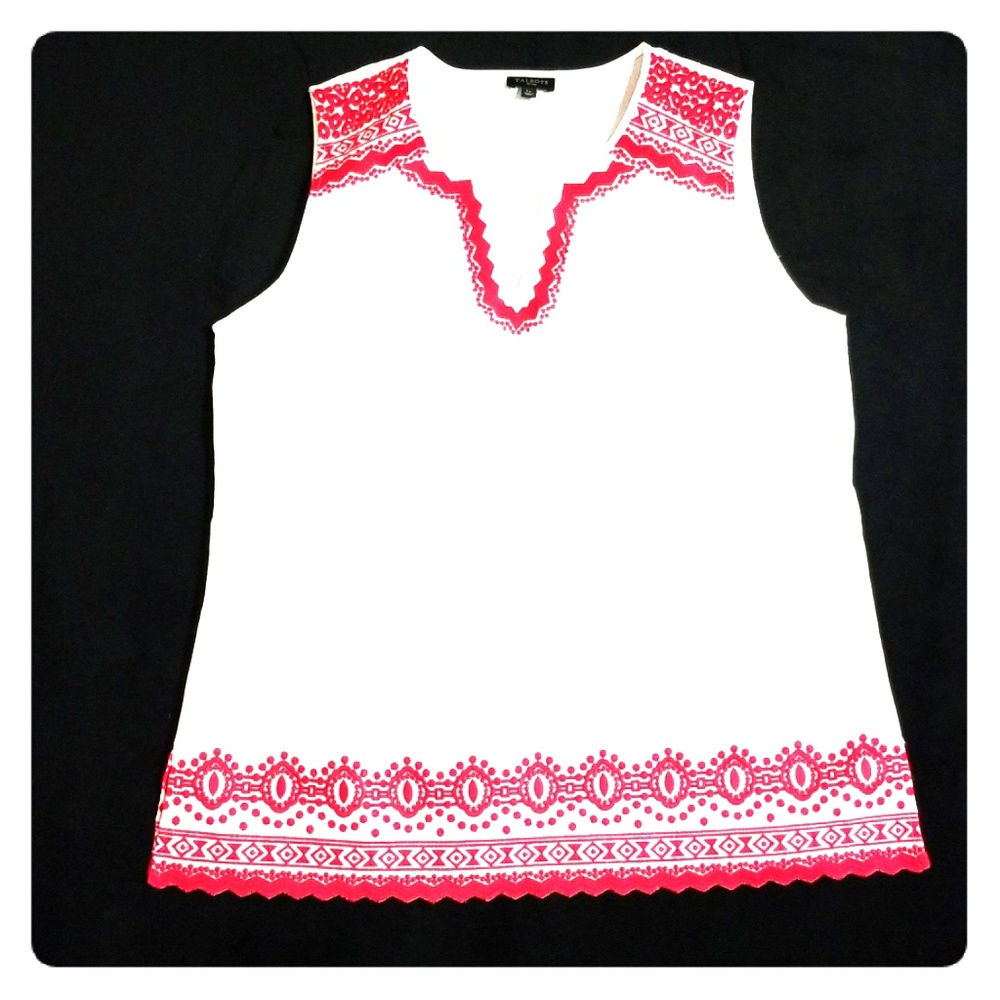 TALBOTS Embroidered Summer Top
